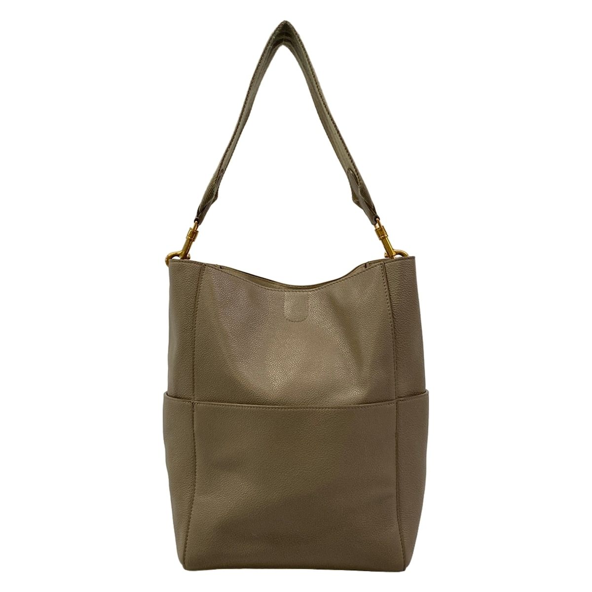 Celine Shoulder Bag Sangles Brown Leather — view 3