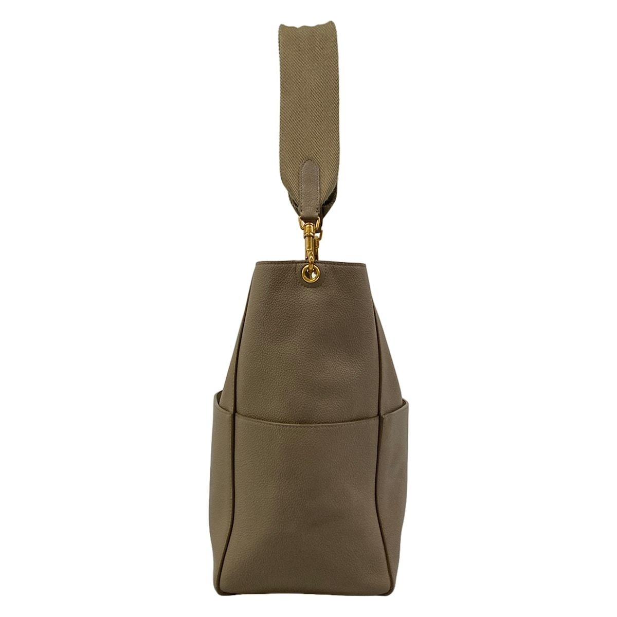 Celine Shoulder Bag Sangles Brown Leather — view 4