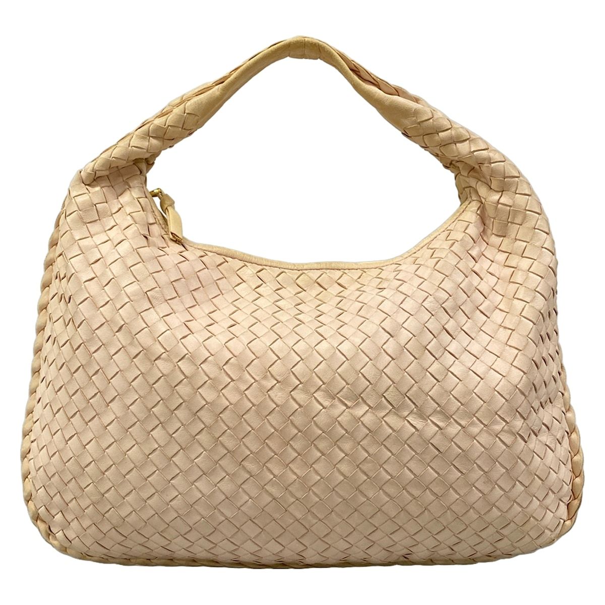 Bottega Veneta Shoulder Bag Beige Leather