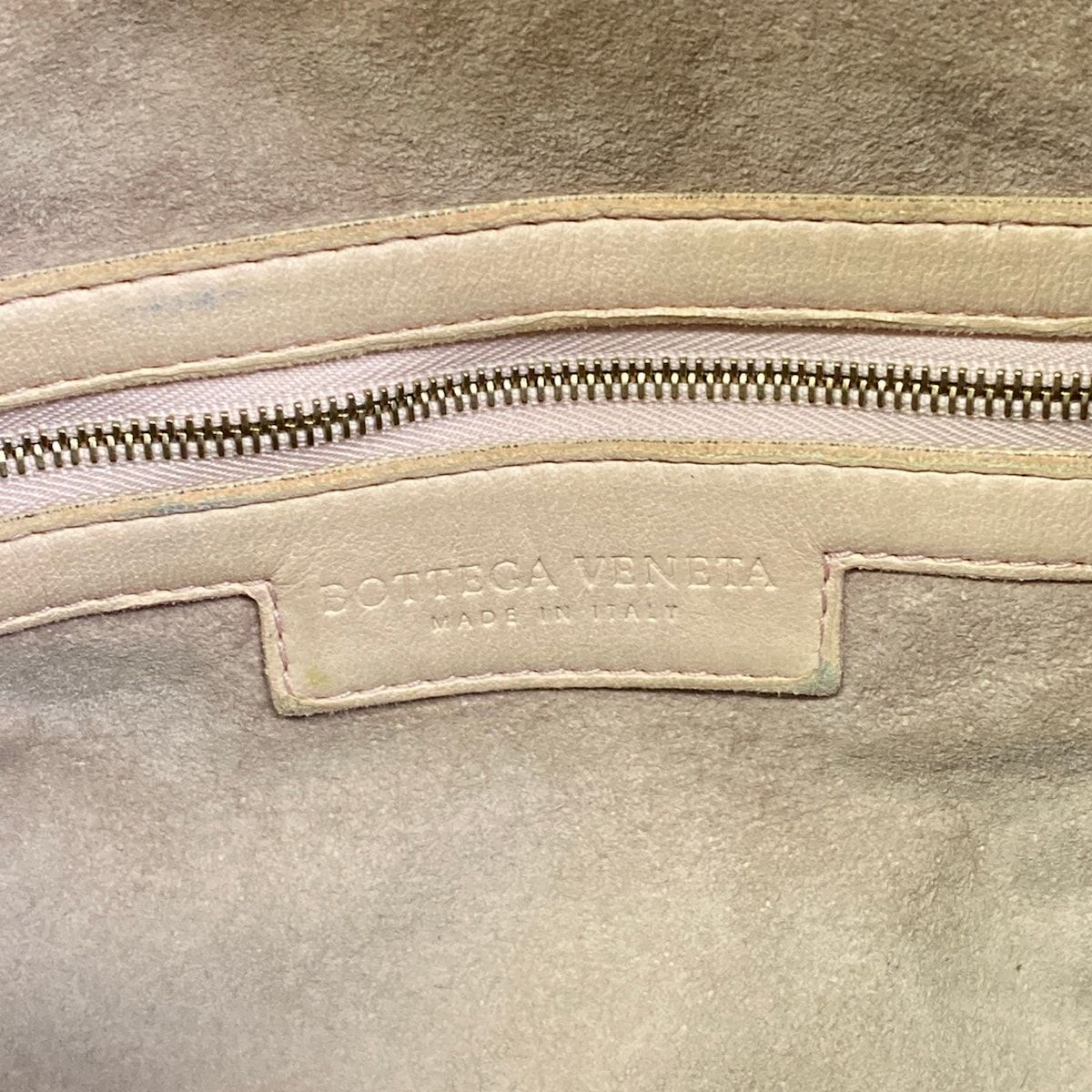 Bottega Veneta Shoulder Bag Beige Leather — view 8