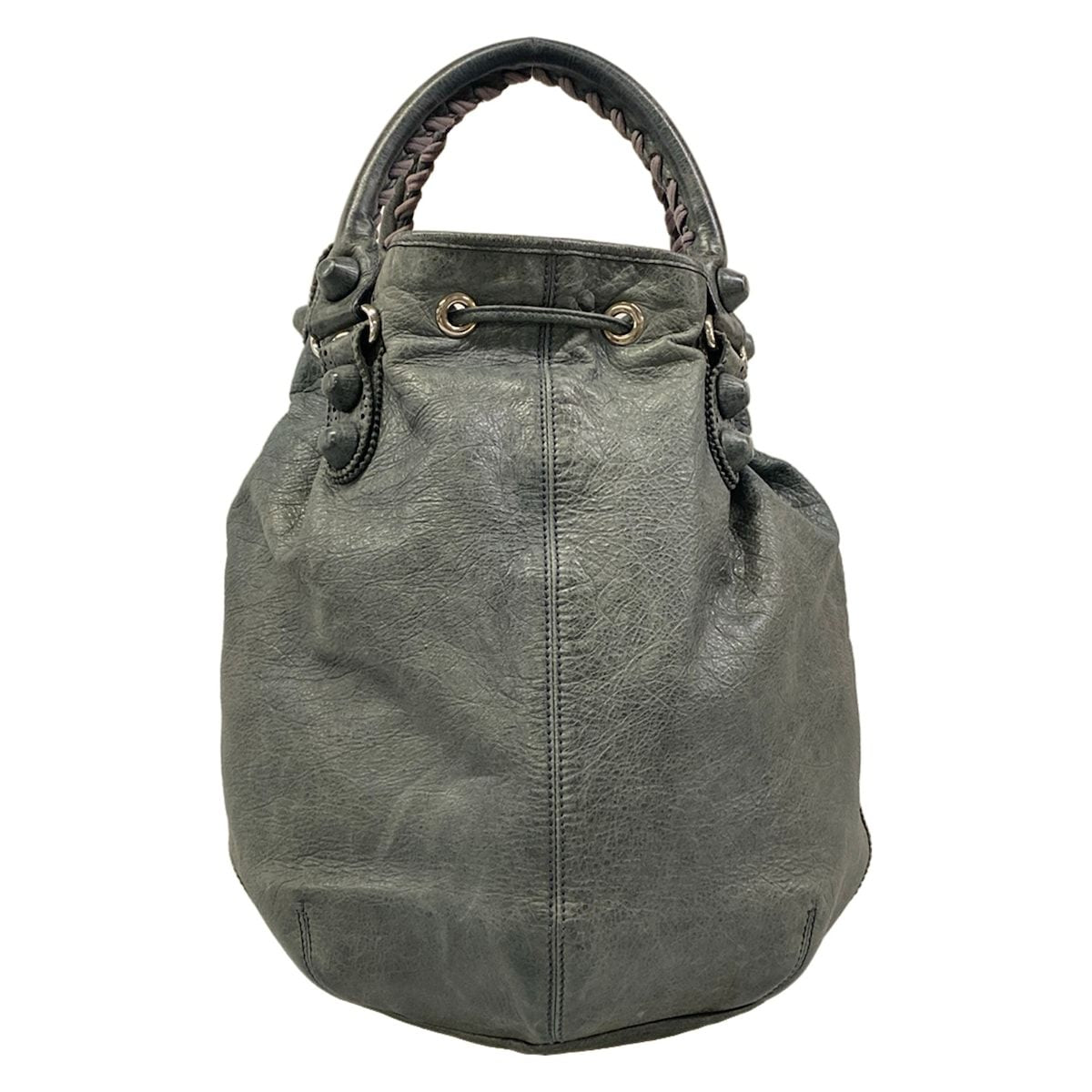 Balenciaga Handbag Giant Pom Green Gray Leather — view 3