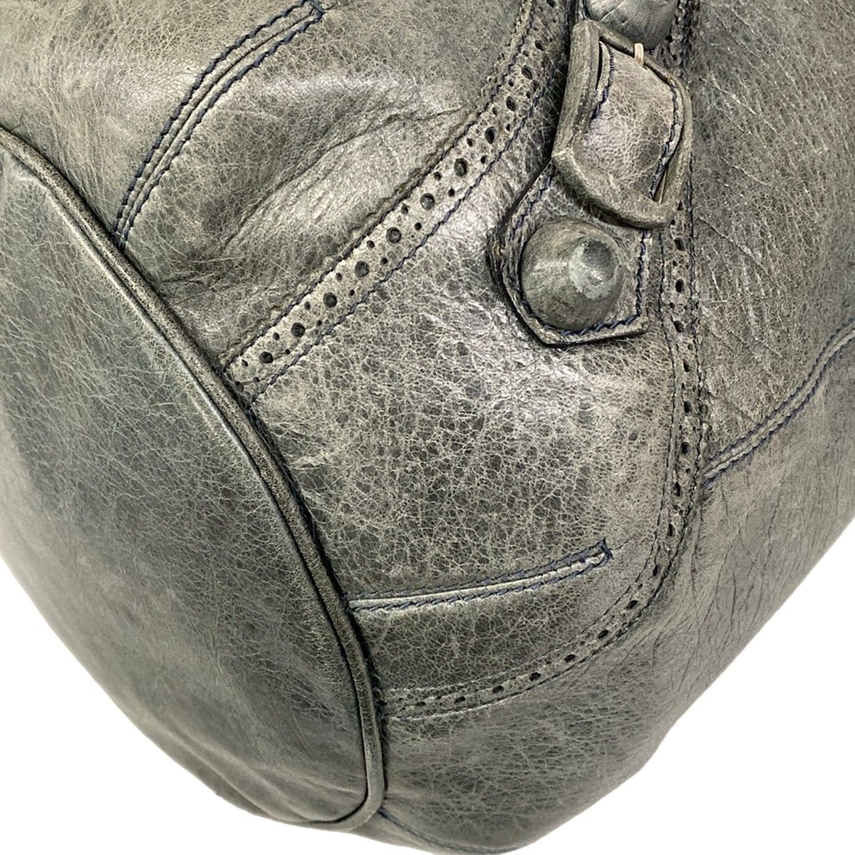Balenciaga Handbag Giant Pom Green Gray Leather — view 6