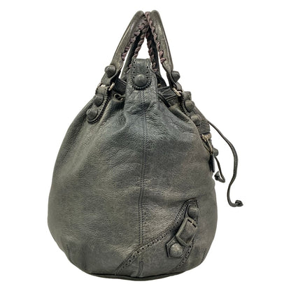 Balenciaga Handbag Giant Pom Green Gray Leather — view 2
