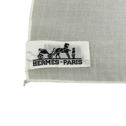 Hermes Shawl White Orange Multi Pareo Fish Cotton — view 2