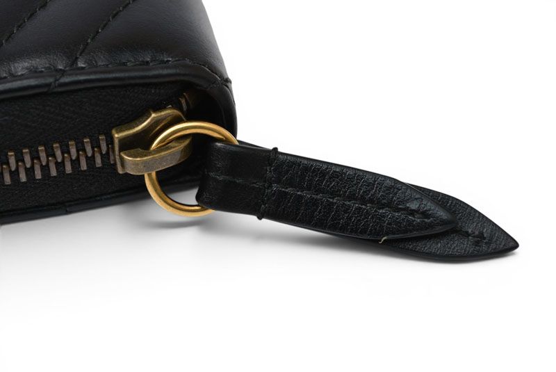 Gucci Wallet GG Marmont Zip Around Leather Black — view 8