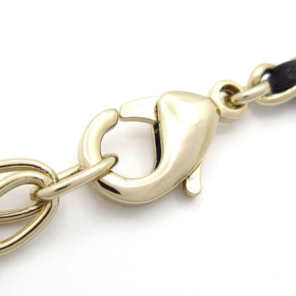 Chanel Necklace Quilted Leather White Gold Black — view 4