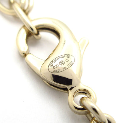 Chanel Necklace Quilted Leather White Gold Black — view 5