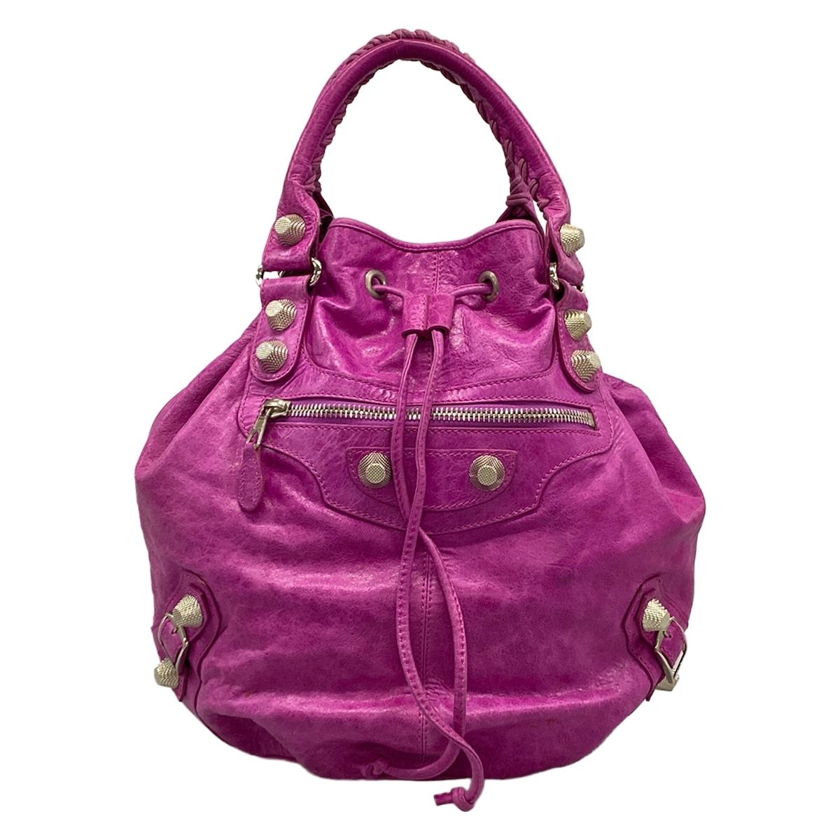 Balenciaga Tote the Giant Pom Pink Leather