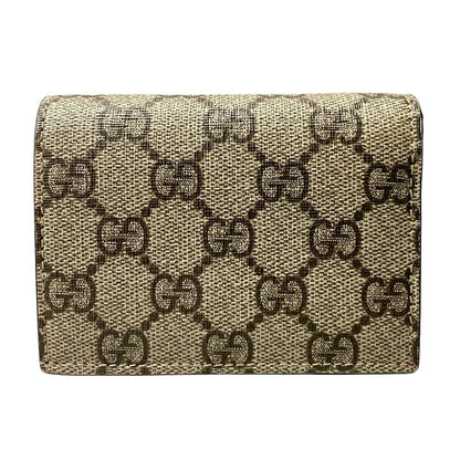 Gucci Bifold Wallet GG Supreme Beige Red Multi Rhinestone Cherry Leather — view 2