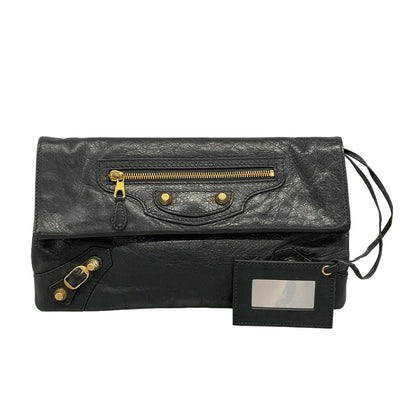 Balenciaga Clutch the Giant Envelope Black Leather
