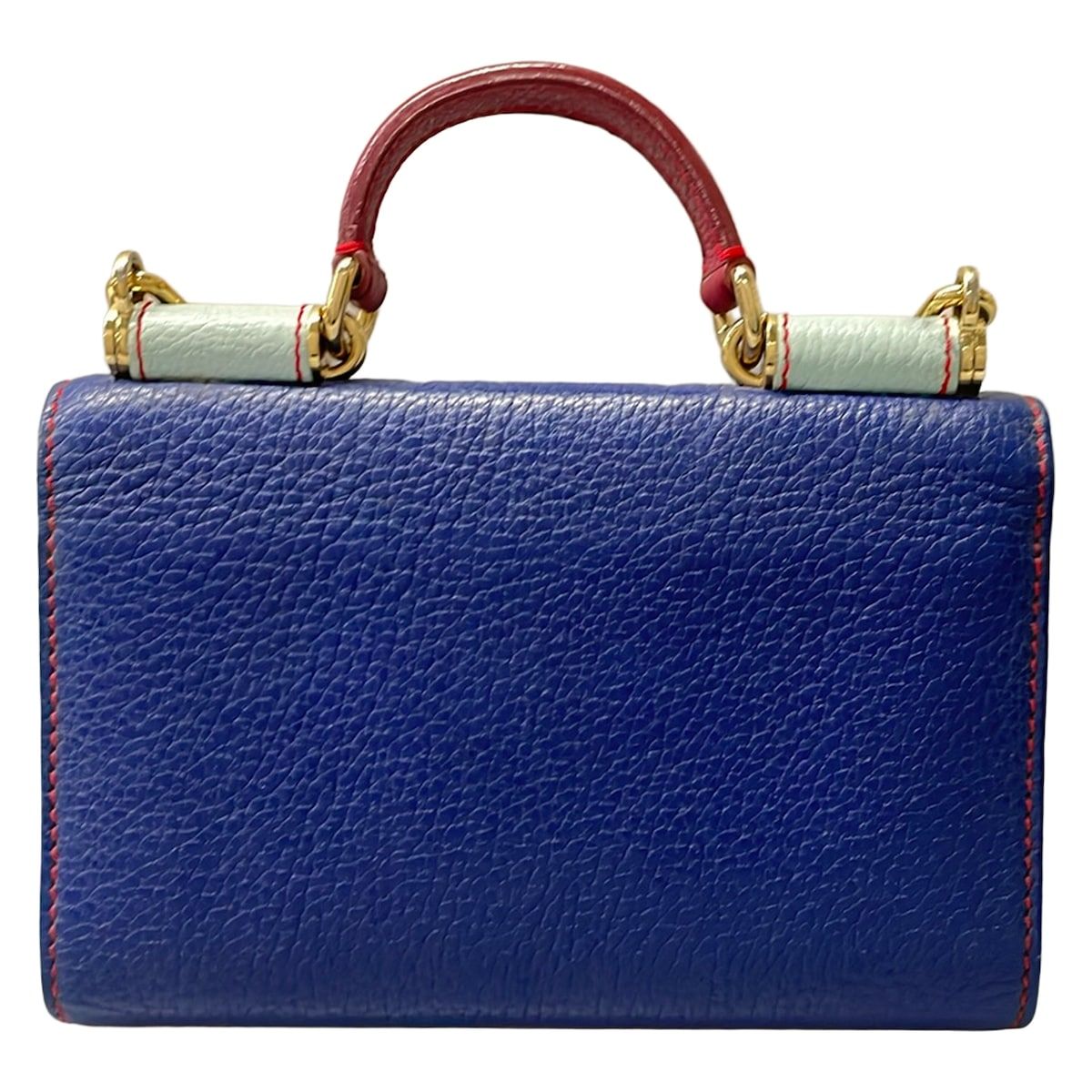 Dolce & Gabbana Mobile Phone Case Navy Gold Von Bag Leather — view 2