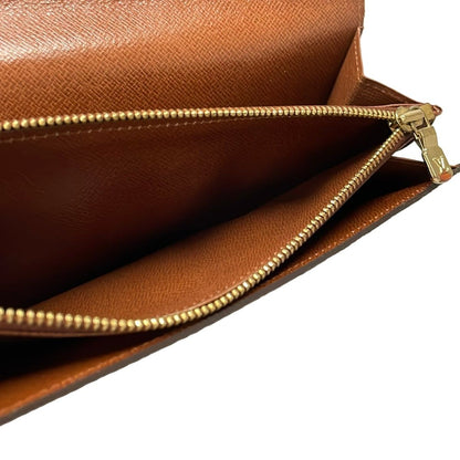 Louis Vuitton Wallet Monogram Pochette Porte Monet Cles Leather — view 4