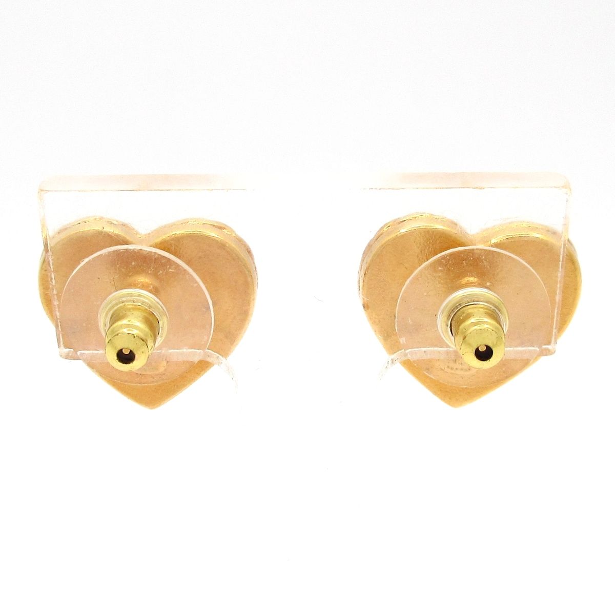 Chanel Earrings CC Logo Navy Gold — view 3