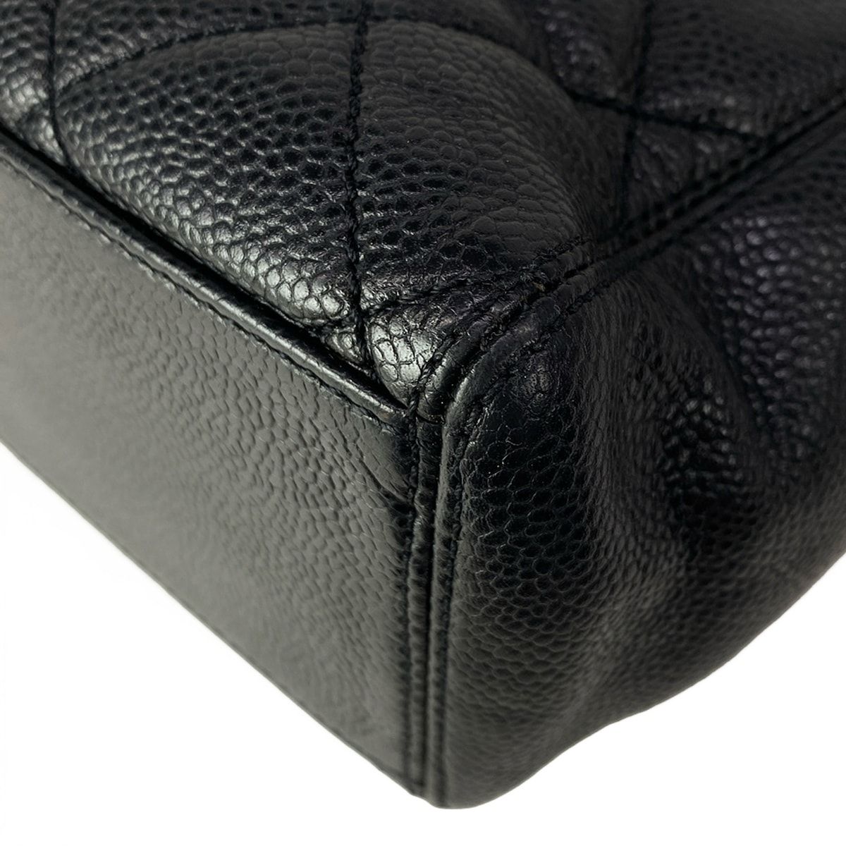 Chanel Tote Quilted Black Silver — view 8