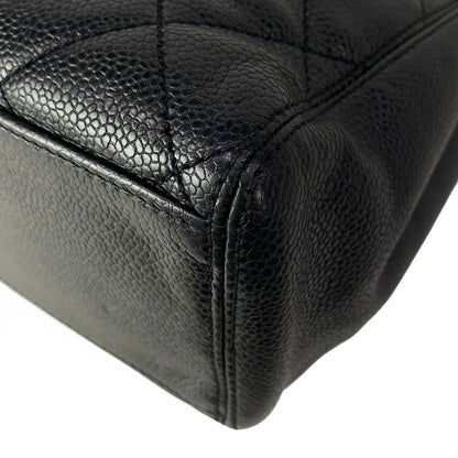 Chanel Tote Quilted Black Silver — view 6