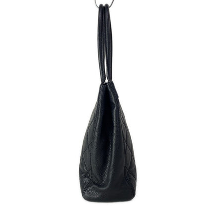 Chanel Tote Quilted Black Silver — view 2