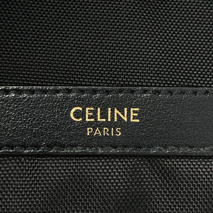 Celine Nylon Logo Zip Backpack Black — view 4