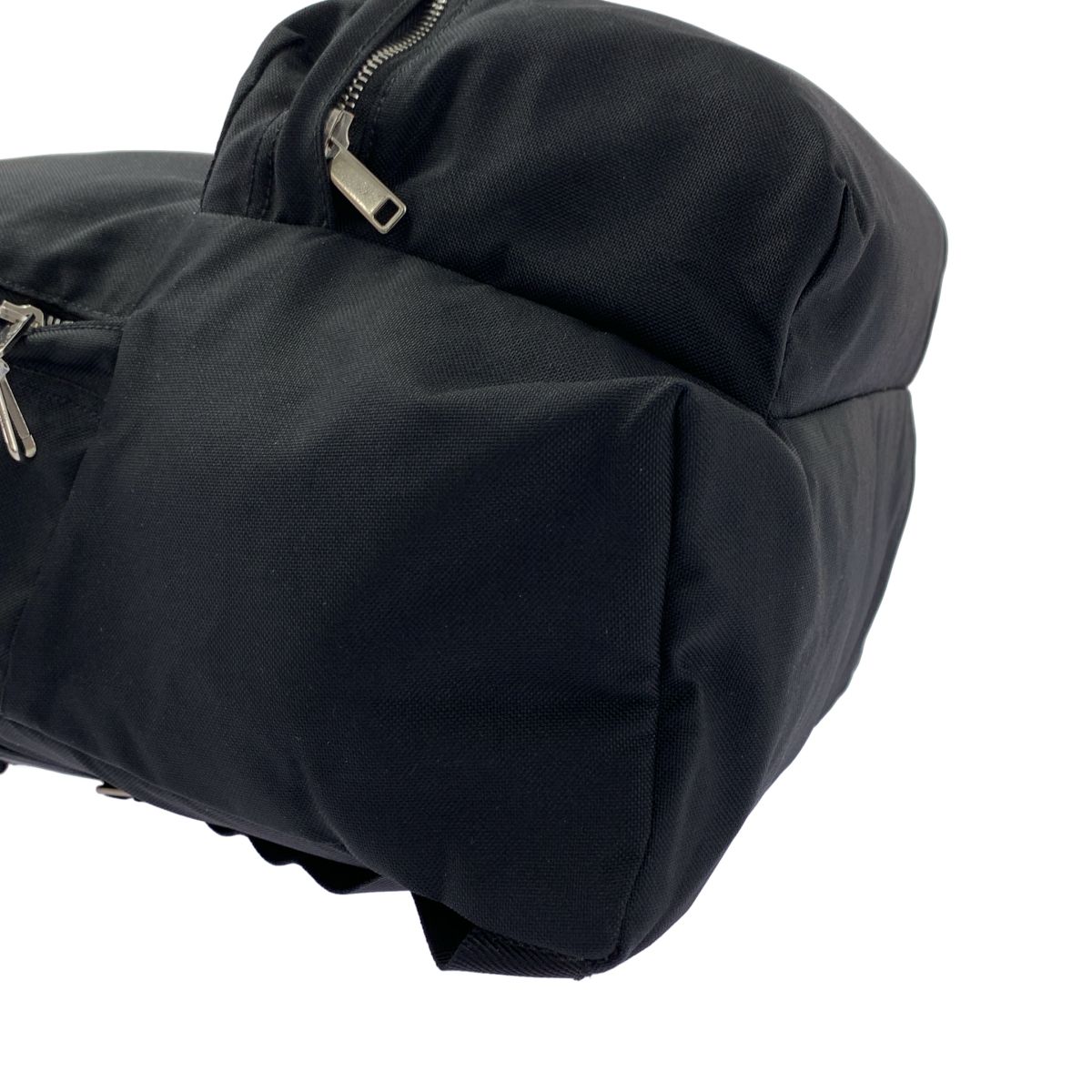 Celine Nylon Logo Zip Backpack Black — view 6
