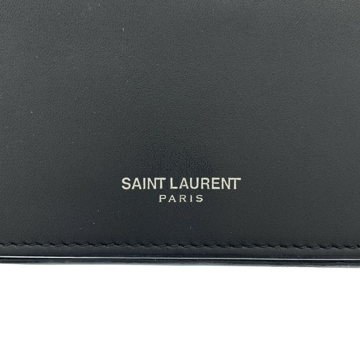 Saint Laurent Paris Leather Wallet Black — view 4