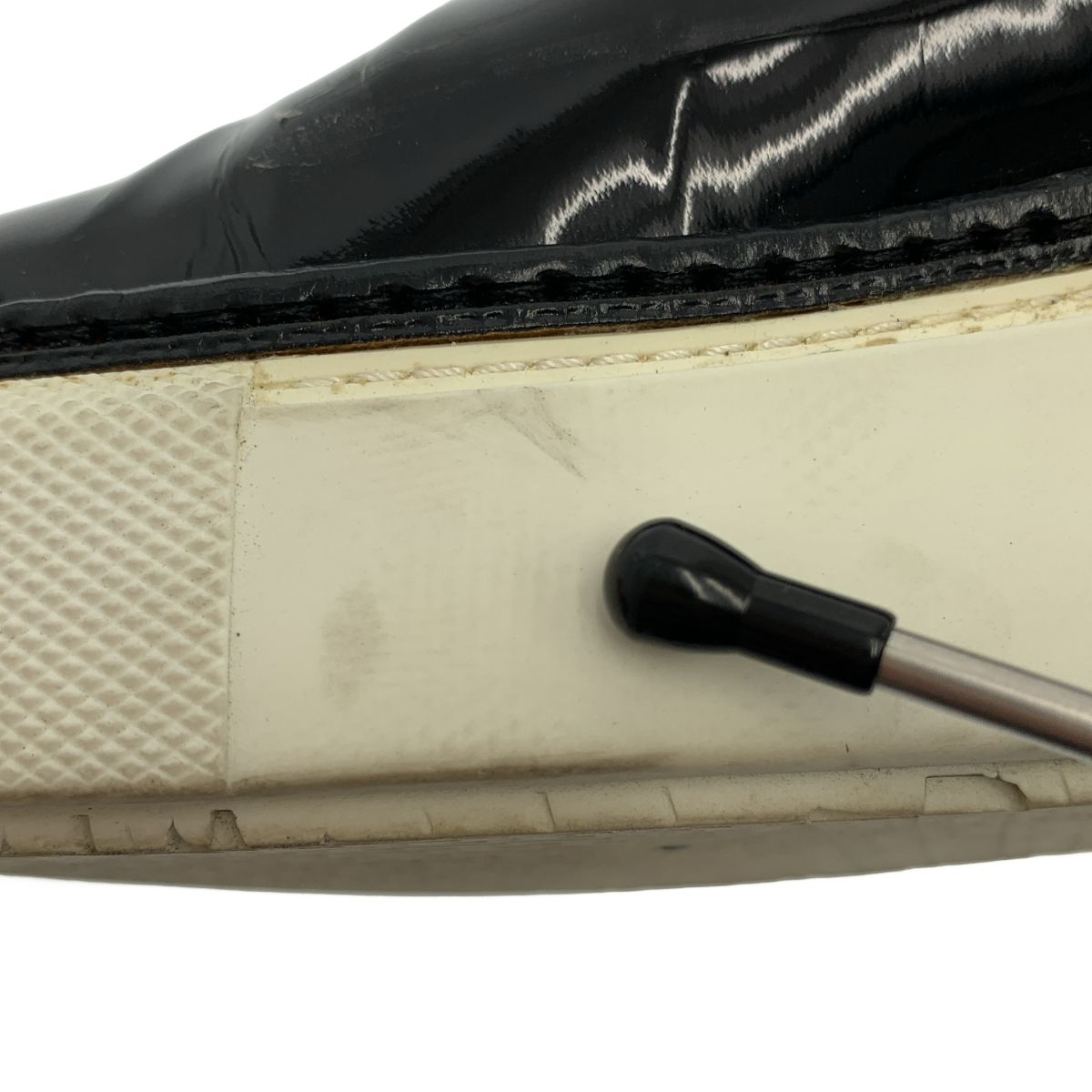Hermes Patent Leather Platform Side Gore Boots 37 Black — view 8