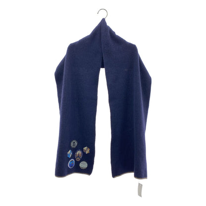Louis Vuitton Cashmere Patch Shawl Scarf Navy