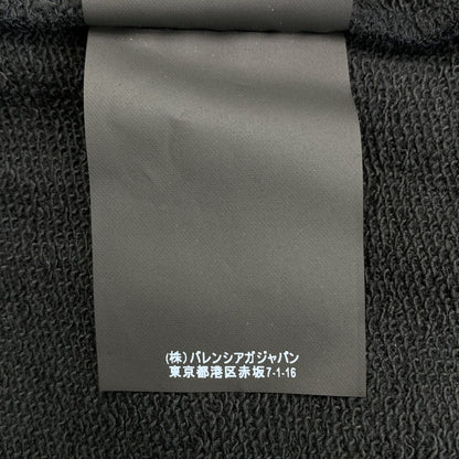 Balenciaga Tuck in Hoodie Sleeve Logo Pullover Sweatshirt L Black — view 8