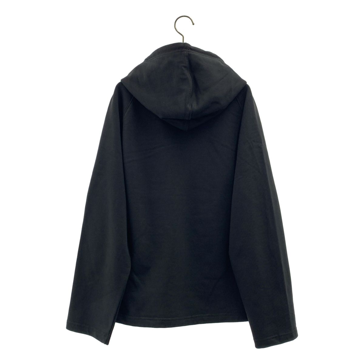 Balenciaga Tuck in Hoodie Sleeve Logo Pullover Sweatshirt L Black — view 4