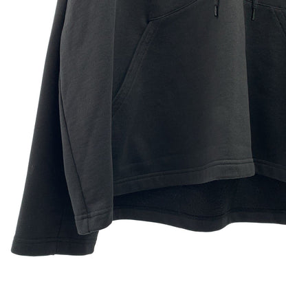 Balenciaga Tuck in Hoodie Sleeve Logo Pullover Sweatshirt L Black — view 3