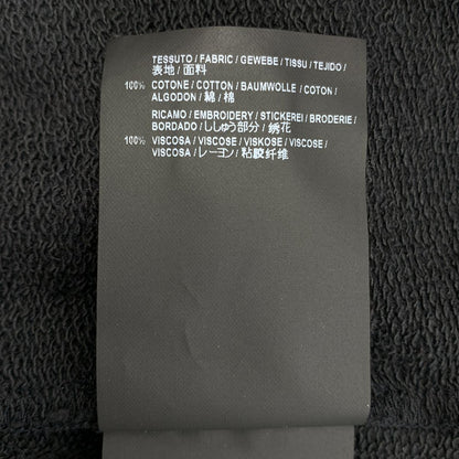 Balenciaga Tuck in Hoodie Sleeve Logo Pullover Sweatshirt L Black — view 7