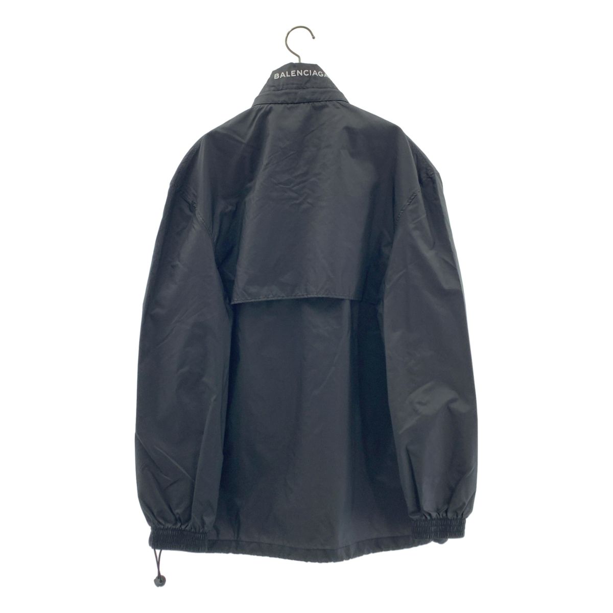Balenciaga Boxy Wind Breaker Logo Windbreaker Jacket M Black — view 5