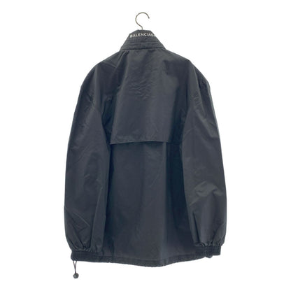 Balenciaga Boxy Wind Breaker Logo Windbreaker Jacket M Black — view 5
