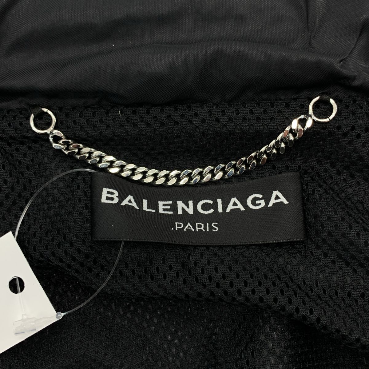 Balenciaga Boxy Wind Breaker Logo Windbreaker Jacket M Black — view 6