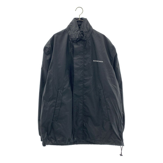 Balenciaga Boxy Wind Breaker Logo Windbreaker Jacket M Black