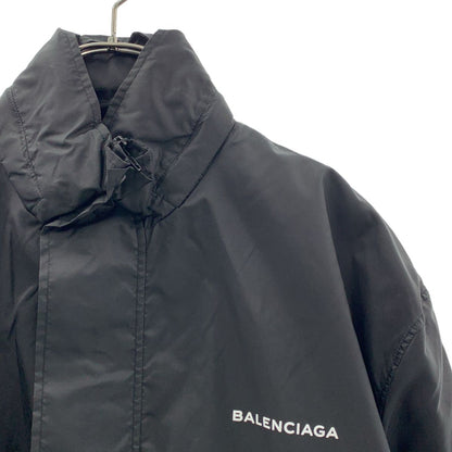 Balenciaga Boxy Wind Breaker Logo Windbreaker Jacket M Black — view 2