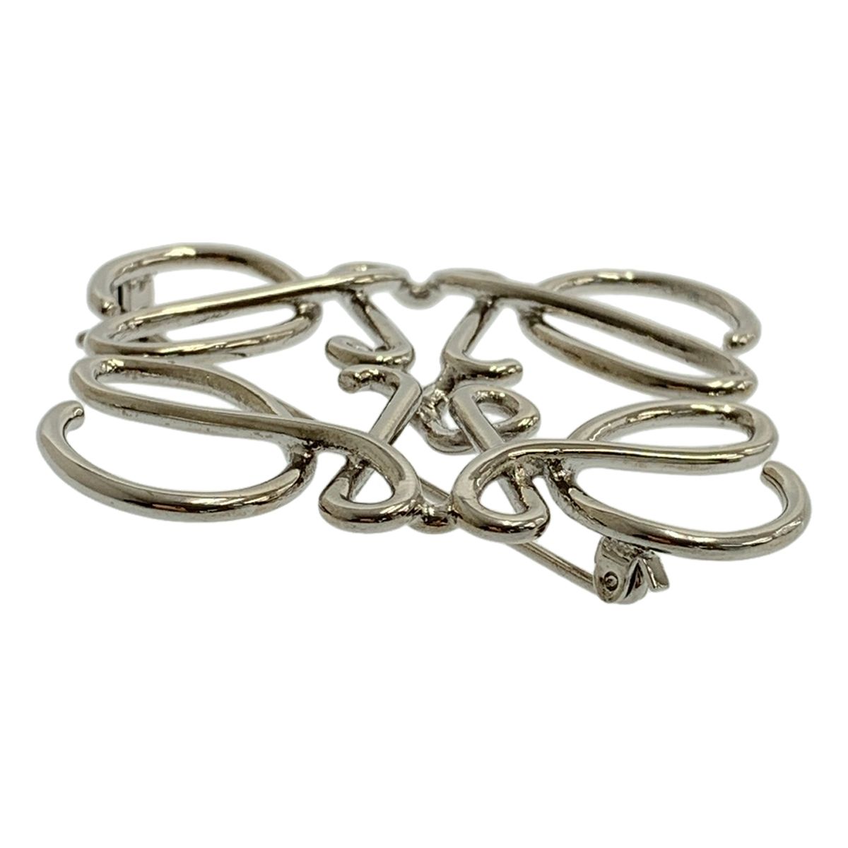 Loewe Metal Anagram Brooch Silver — view 2