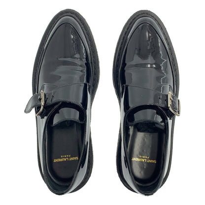 Saint Laurent Paris Patent Leather Oxford Shoes 36 Black — view 4