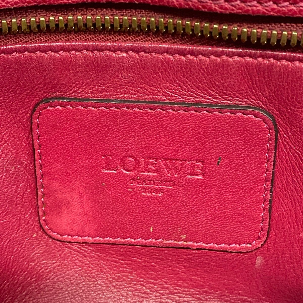 Loewe Handbag Amazona 28 Pink Gray Beige Dark Brown Leather — view 8