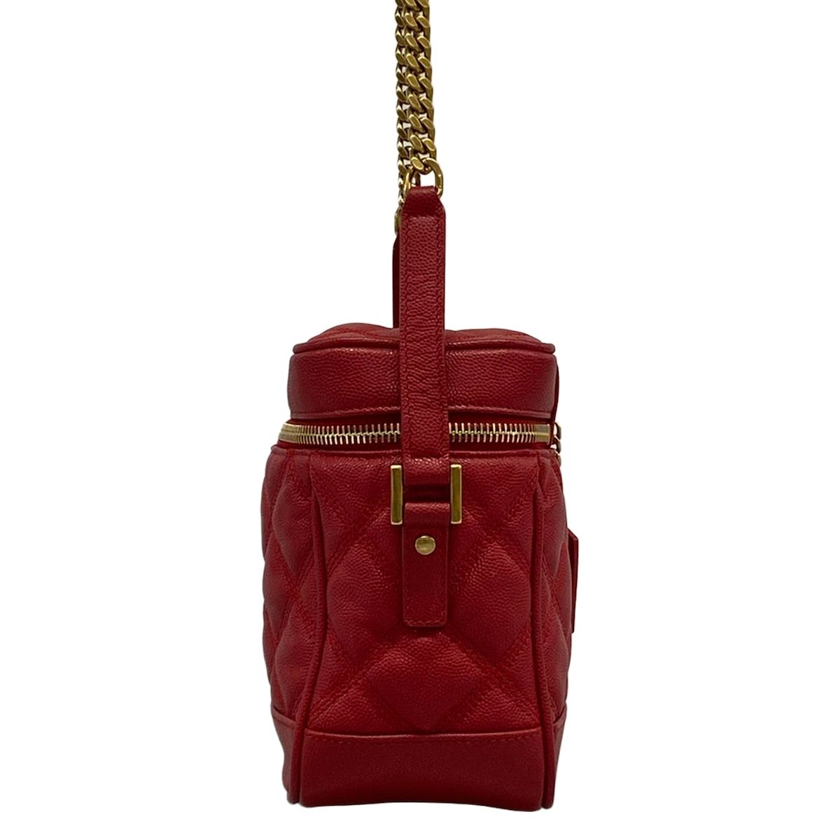 Saint Laurent Paris Shoulder Bag Red Quilted Leather — view 4