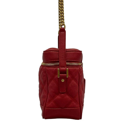 Saint Laurent Paris Shoulder Bag Red Quilted Leather — view 4