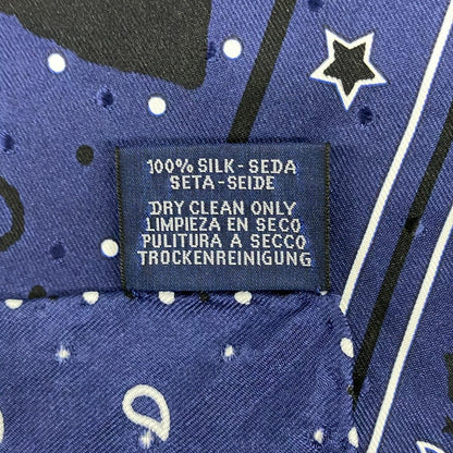 Hermes Scarf Carre 55 Navy Key les Cles Bandana — view 4