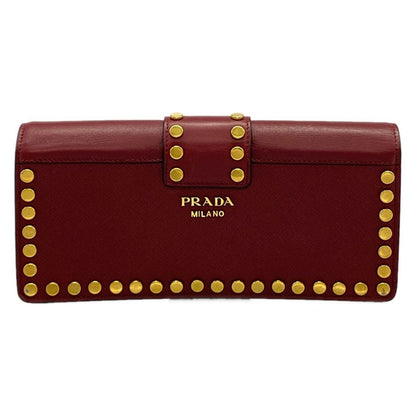 Prada Clutch Bordeaux Gold Studs Rhinestone — view 3