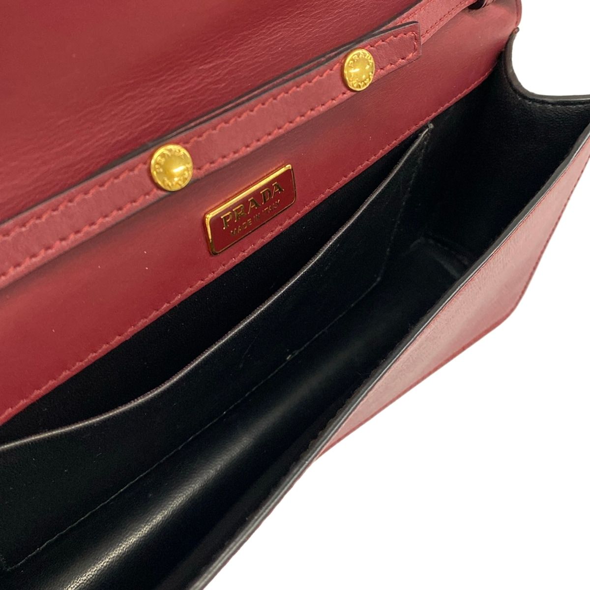 Prada Clutch Bordeaux Gold Studs Rhinestone — view 7