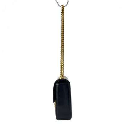 Celine Shoulder Bag Triomphe Claude Black Gold Leather — view 4