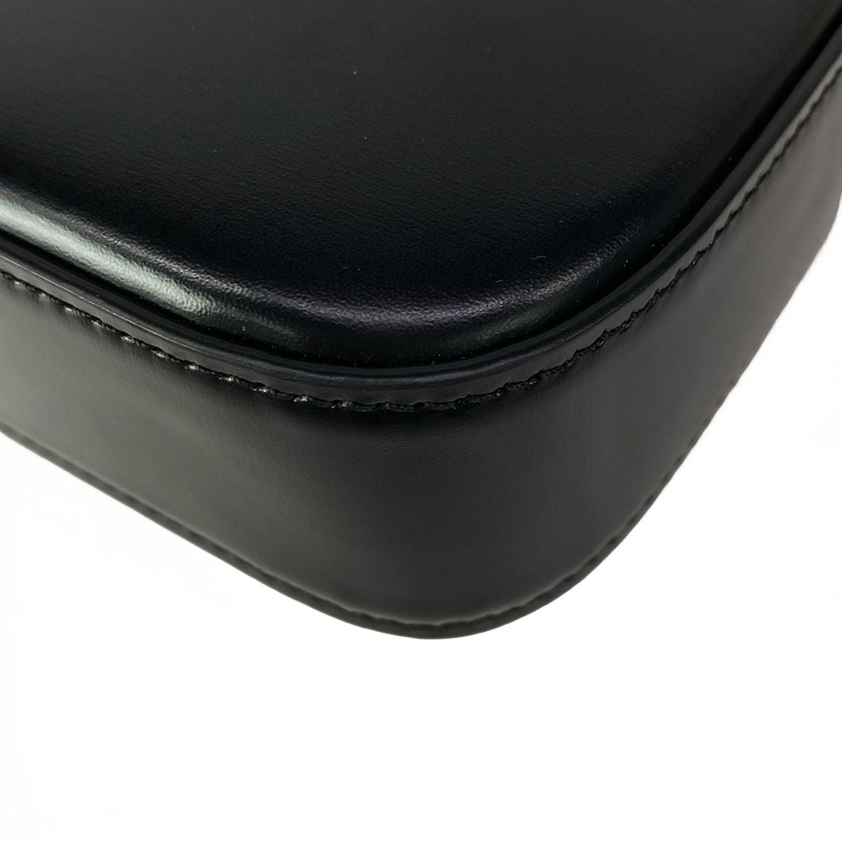 Celine Shoulder Bag Triomphe Claude Black Gold Leather — view 8