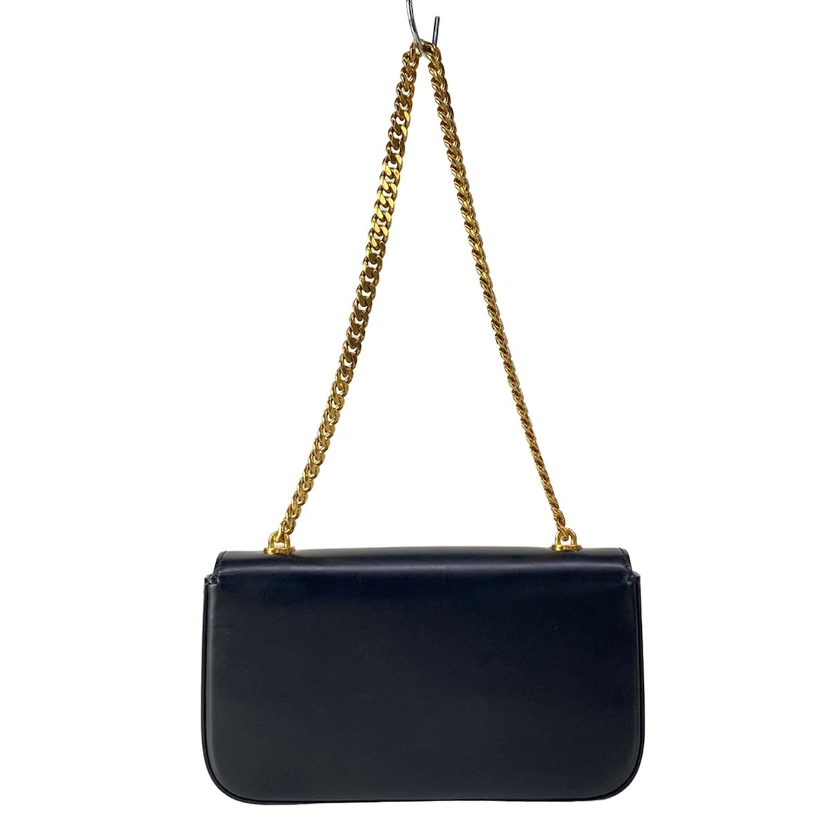 Celine Shoulder Bag Triomphe Claude Black Gold Leather — view 3
