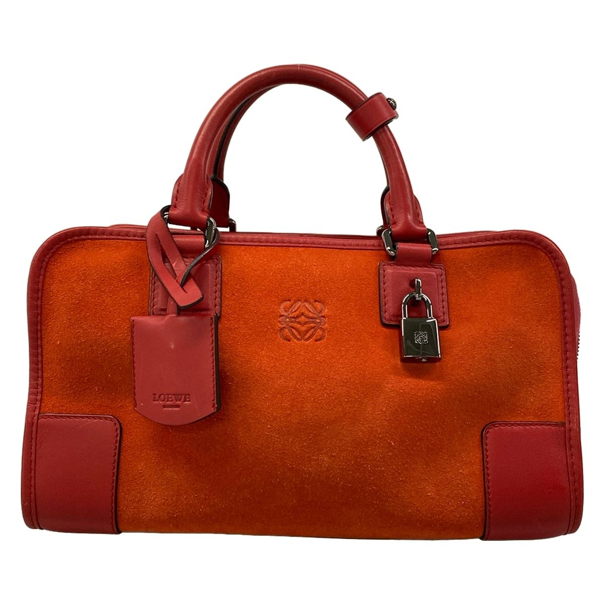 Loewe Handbag Amazona 28 Red Leather