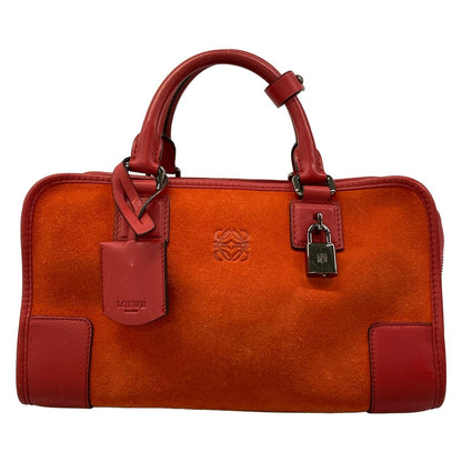 Loewe Handbag Amazona 28 Red Leather