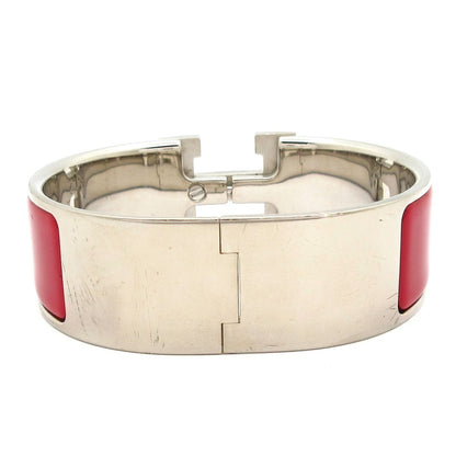 Hermes Bangle Clic Clac Silver Bordeaux Bracelet — view 3