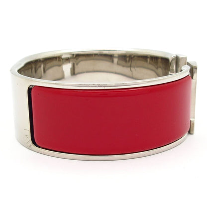 Hermes Bangle Clic Clac Silver Bordeaux Bracelet — view 2