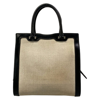 Saint Laurent Paris Handbag Light Gray Black Leather — view 3